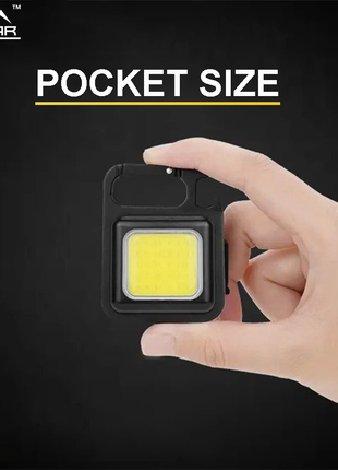 OutGear UtiliBud Keychain COB LED Light – 500 Lumens, USB-C Rechargeable, 4 Light Modes, Magnetic Base, Bottle Opener, Tripod Mountable