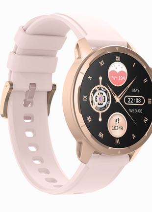Norden Target Smart Watch with 1.39" HD TFT Full Touch Screen, Realtek 8763EWE Processor, 100+ Sport Modes, Heart Rate &amp; Blood Oxygen Monitor, IP68 Waterproof, BT5.2, 7-Day Standby, Magnetic Charging, Compatible with Da Fit App - Pink