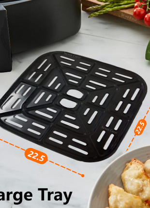 Silver Crest 8L Air Fryer – Smart Visual Window, 6 Cooking Presets, LED Touchscreen, Oil-Free Frying, Energy Efficient, Black