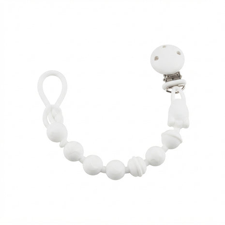Silicone Pacifier Clip with Wooden Clip,Lightweight Baby Holder for Pacifiers & Teething Toys