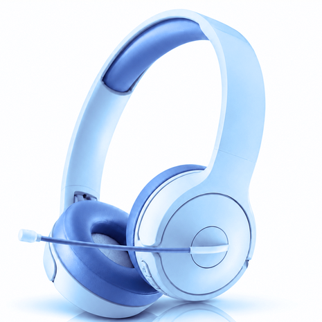Over-Ear Gaming Headset with Boom Mic, 40 mm Drivers and 3.5 mm Multi-Platform Compatibility Blue